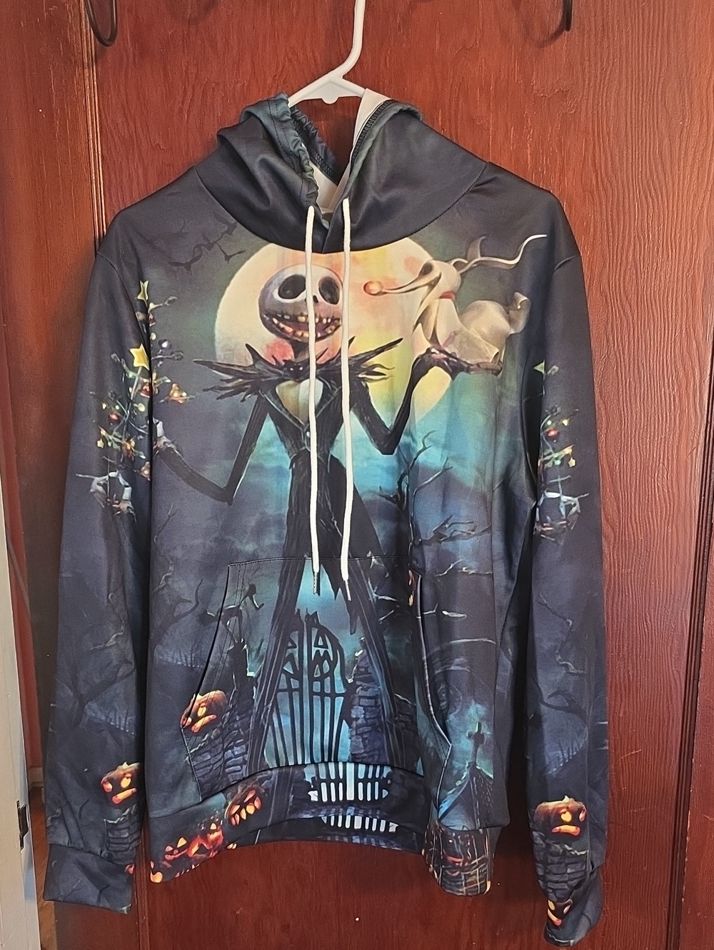 Men's Black Nightmare Before Christmas Hoodie Jacket